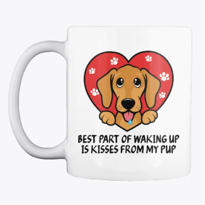 Best Part Of Waking Up Mug - Dach Red